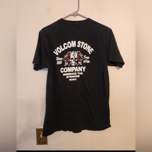 Volcom Mens T-Shirt Black Graphic Short Sleeve Crew Neck Logo Size M